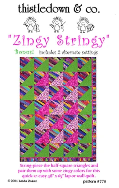 String quilt pattern - Zingy Stringy