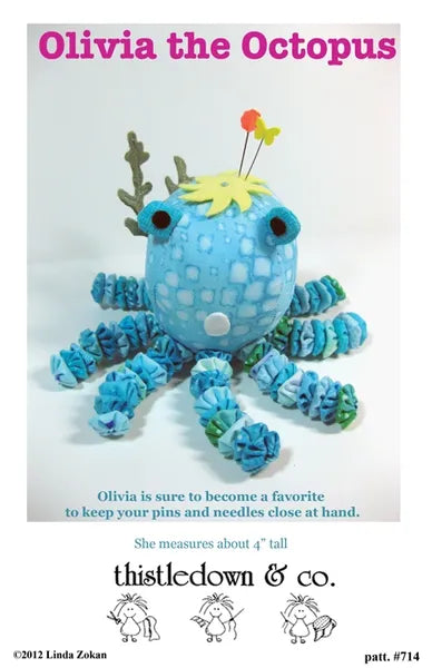 Pin cushion pattern - Olivia the Octopus