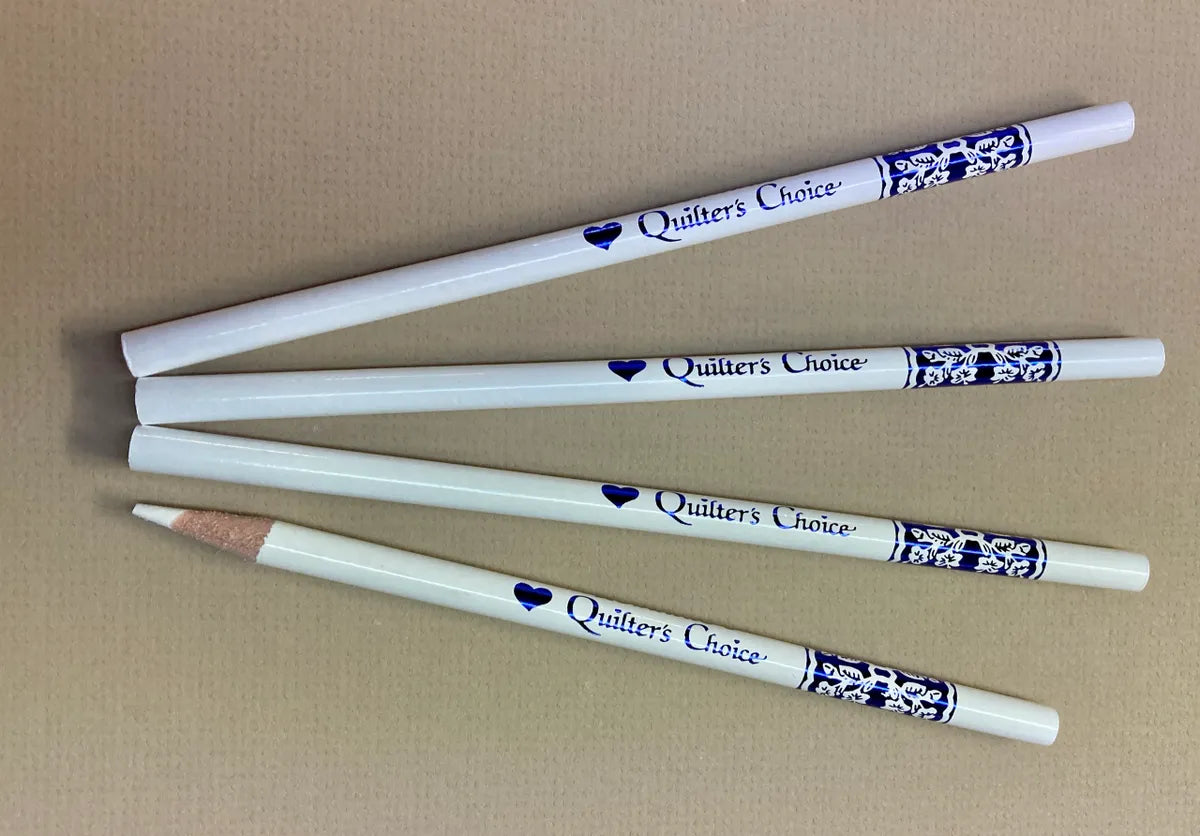 White marking pencil for quilting